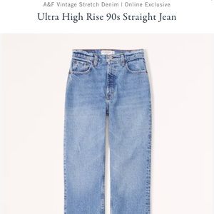 Abercombie - 90’s straight ultra high rise jean